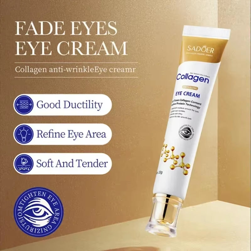 Fast-Acting Eye Bag Removal Cream Collagen Anti-Wrinkle Firming Fade Fine Lines Dark Circles Remove Eye Bags Brighten Eye Care