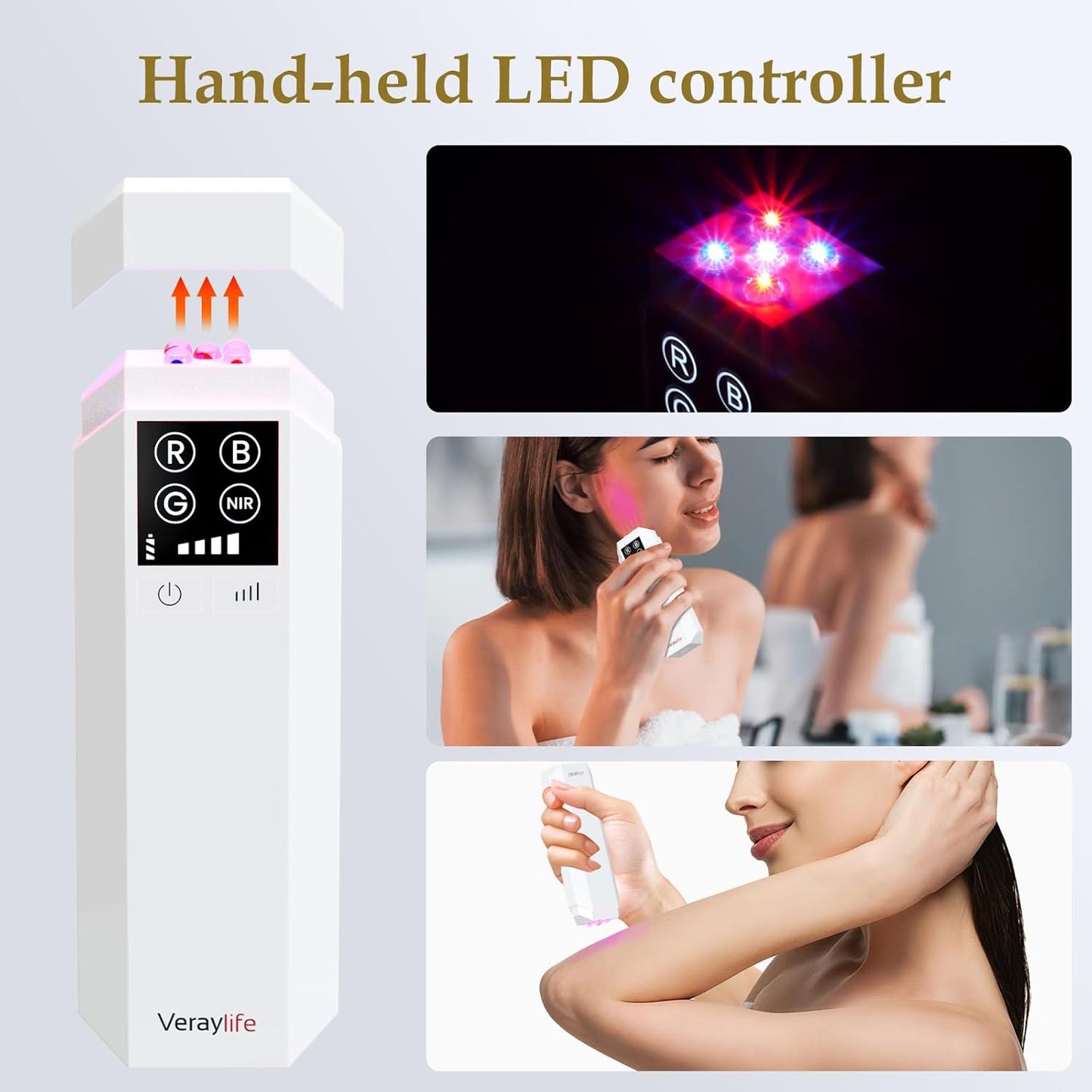 Red Light Face Mask, 8 Modes Portable Led Face Mask Light Therapy, 850Nm near Infrared Red Light Therapy for Face, Infrared Face Light Therapy, Face Skincare Tool