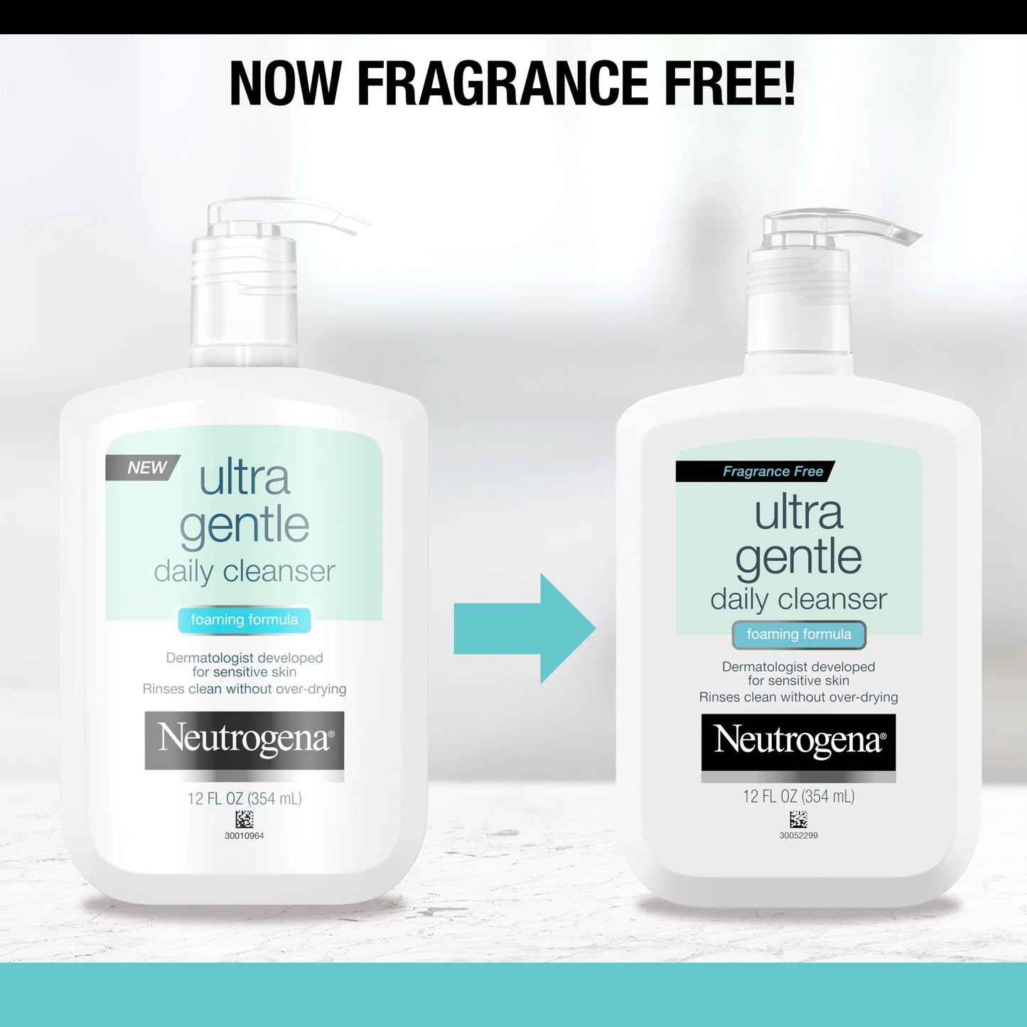 (2 Pack)  Fragrance Free Ultra Gentle Foaming Face Wash, 12 Fl. Oz