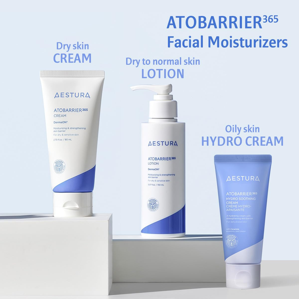 ATOBARRIER365 Cream with Ceramide, Korean Moisturizer for Barrier Repair | 120-Hour Lasting Hydration, Capsuled Ceramides for Dry & Sensitive Skin, Non-Comedogenic Tested, 2.70 Fl.Oz.(Renewed)